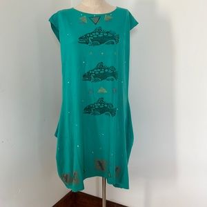 Blue fish tank top dress/top
